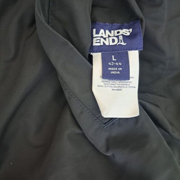 Lands' End Men's Large Buffalo Plaid Red Longs Sleeves Shirt Shacket Reversable - Picture 7 of 8